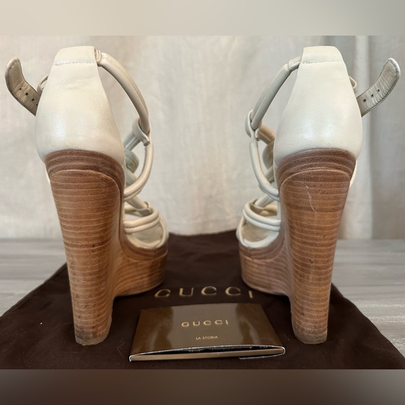 COPY - Authentic White Tom Ford KOTAO ICONIC Platform Sandals Heels, size 37.5,… - Picture 7 of 11